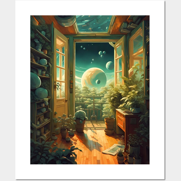 Out of this World - Room with a planetary View Wall Art by Christine aka stine1